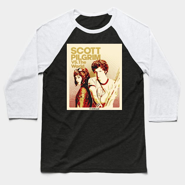 Scott Pilgrim movie vintage poster Baseball T-Shirt by SerenityByAlex